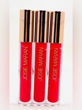 JOSIE MARAN Argan Natural Volume Lip Gloss in Playdate Color X 3